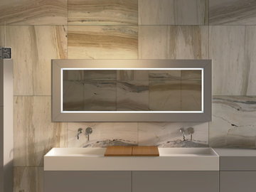 MIRR WOOD - Framed wall-mounted bathroom mirror by MOMA Design - view 2